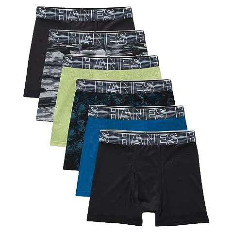 Hanes Boys' X-Temp Boxer Briefs 6-Pack Cover