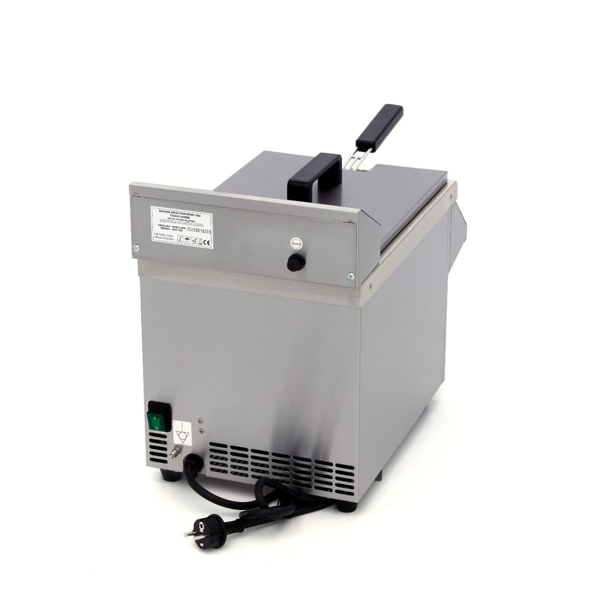 Maxima Friggitrice - 8L - 1 Cestello - Induzione - con Rubinetto di Scarico