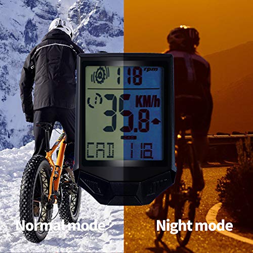 Decesy Bicycle Speedometer,Bike Odometer With Cadence，Speed And Heart Rate 3 In 1 Sensor For All Mountain & Road Bike (Black) #TOP4