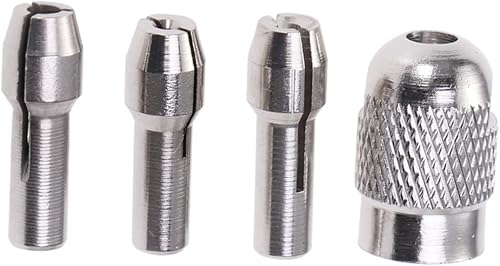 Housoutil Pinzas de herramientas rotativas Pinzas de taladro de molienda eléctrica, 4 unids Pinzas de tuerca de pinza Chuck M8 Set ing System ing
