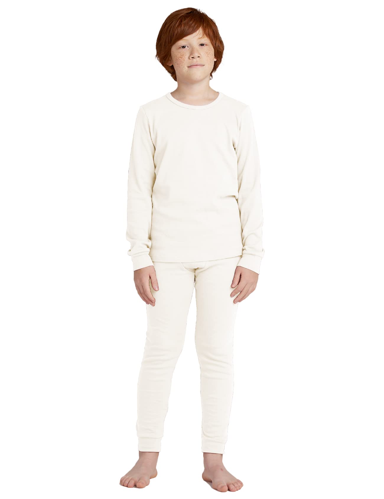 LAPASA Pijama Niño Térmico 100% Algodón Conjunto Ropa Dormir Camiseta Manga Larga Pantalon Hipoalergénico Estar en Casa Calido Comodo Suave Invierno B10