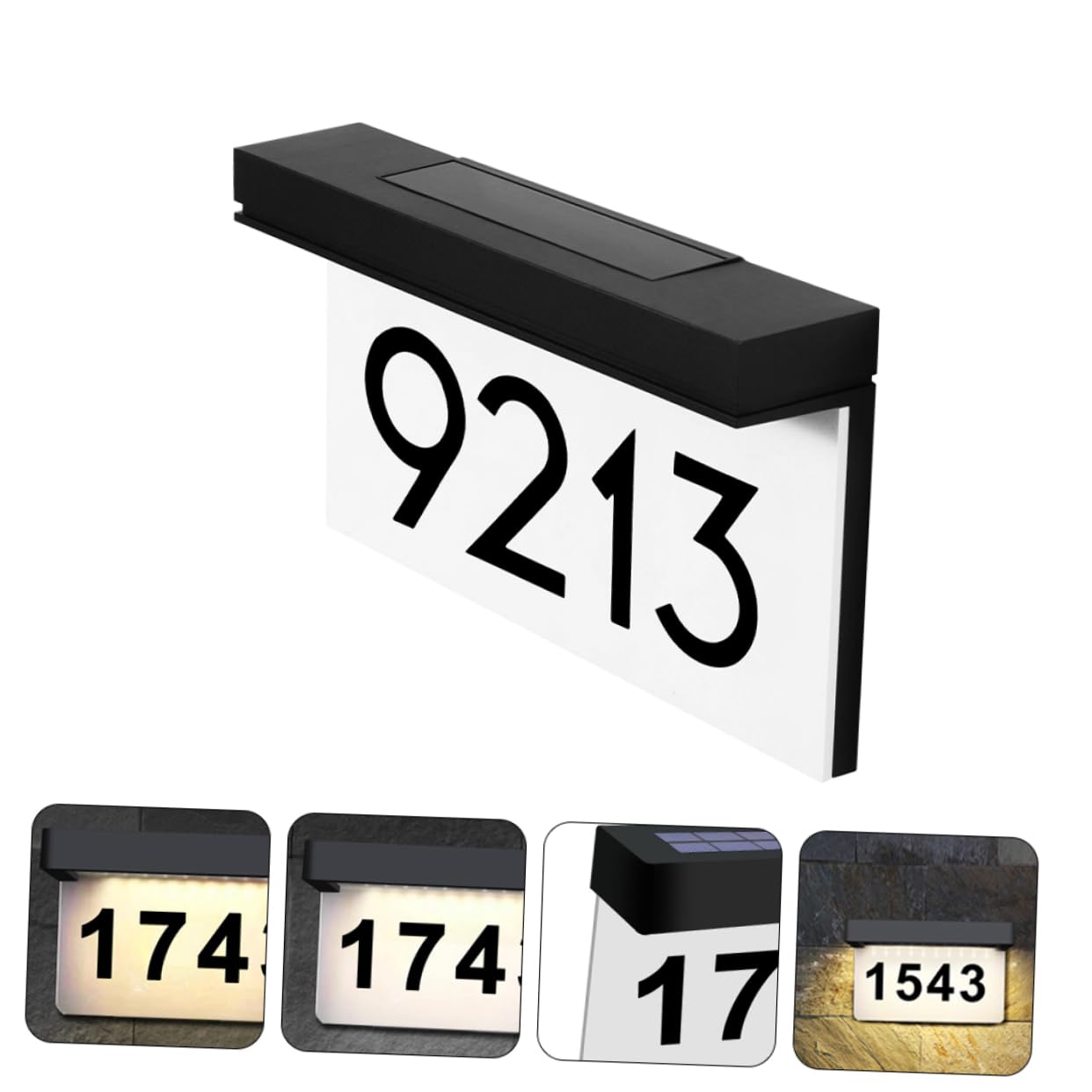 Gadpiparty 1set Lampada Solare Per Numeri Civici Con Led Illuminazione Esterna Facile Da Installare Per Visibilità Notturna e Design Moderno