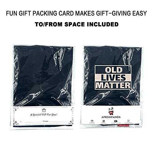 Apronpanda Old Lives Matter Kitchen Apron For Men Women - 40Th 50Th 60Th 70Th Birthday Gifts For Men Women, Retirement Gift For Coworkers Friend, Gift For Mom And Dad, Gag Gift For Grandpa, Grandma #TOP6