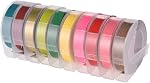 Walmeck 3D Plastic Embossing Label Tape Refill for DYMO 12965 1610 Label Maker with 3/8 Inch * 9.8 feet, 10 Roll (Random Color Delivery)