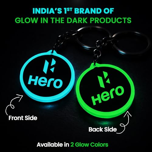 Image of Mi Glow Store Glow in Dark Keychain for Bike Men | Gift for Man | Bike Accessories | Charges in Light Glows in Dark | Key chain for Bike