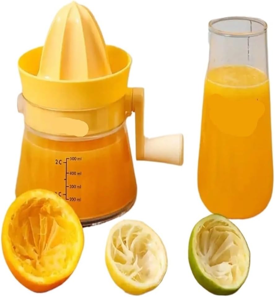 Juicer, Multifunctional Manual Juicer With,Compatible With Lemon,Lime,Orange,Home,Office & Camping Kitchen Gadgets 1Pc(Yellow)