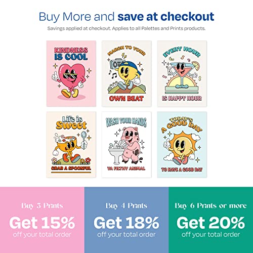 Palettes And Prints Vintage 70S Cute Wall Decor, Wall Art, Cute Posters For Room Aesthetic, Preppy Wall Art, Aesthetic Poster, Bedroom Dorm Room, Retro Poster (Unframed) #TOP2