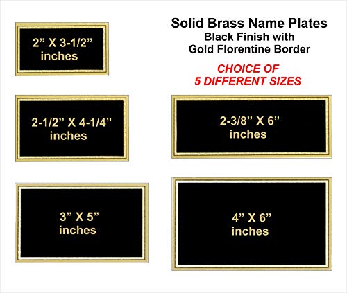 Customized Engraved Brass Name Plate - Urn Plate - Trophy Plate (3" X 5") #TOP1