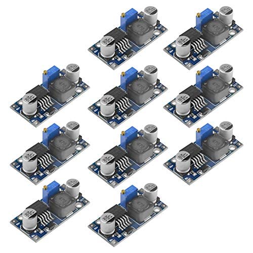 BGTXINGI 10 Stück DC-DC Buck Spannungswandler Power Modul 3A LM2596 Einstellbares Step-Down-Modul Stabil 3,0-40V auf 1,5-35V Netzteil Modul Cover
