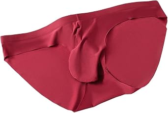 Mens Pouch Trunks Ice Silk Enhance Underwear Briefs Low-Rise Ultra-Thin Bulge Pouch Sport Underpants