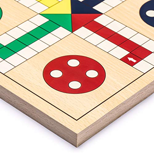 Juego de Mesa Madera 2 en 1 Serpientes y Escaleras Ludo miniatura 6