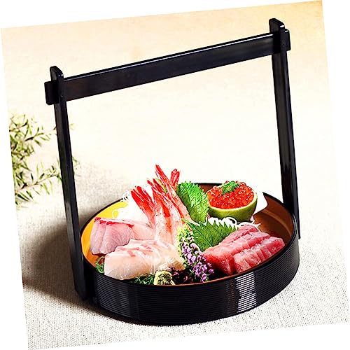Plato de sushi plástico estilo japonés redondo miniatura 3