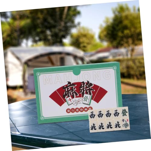 Juego portátil mini Mahjong para viajes y hogar miniatura 4