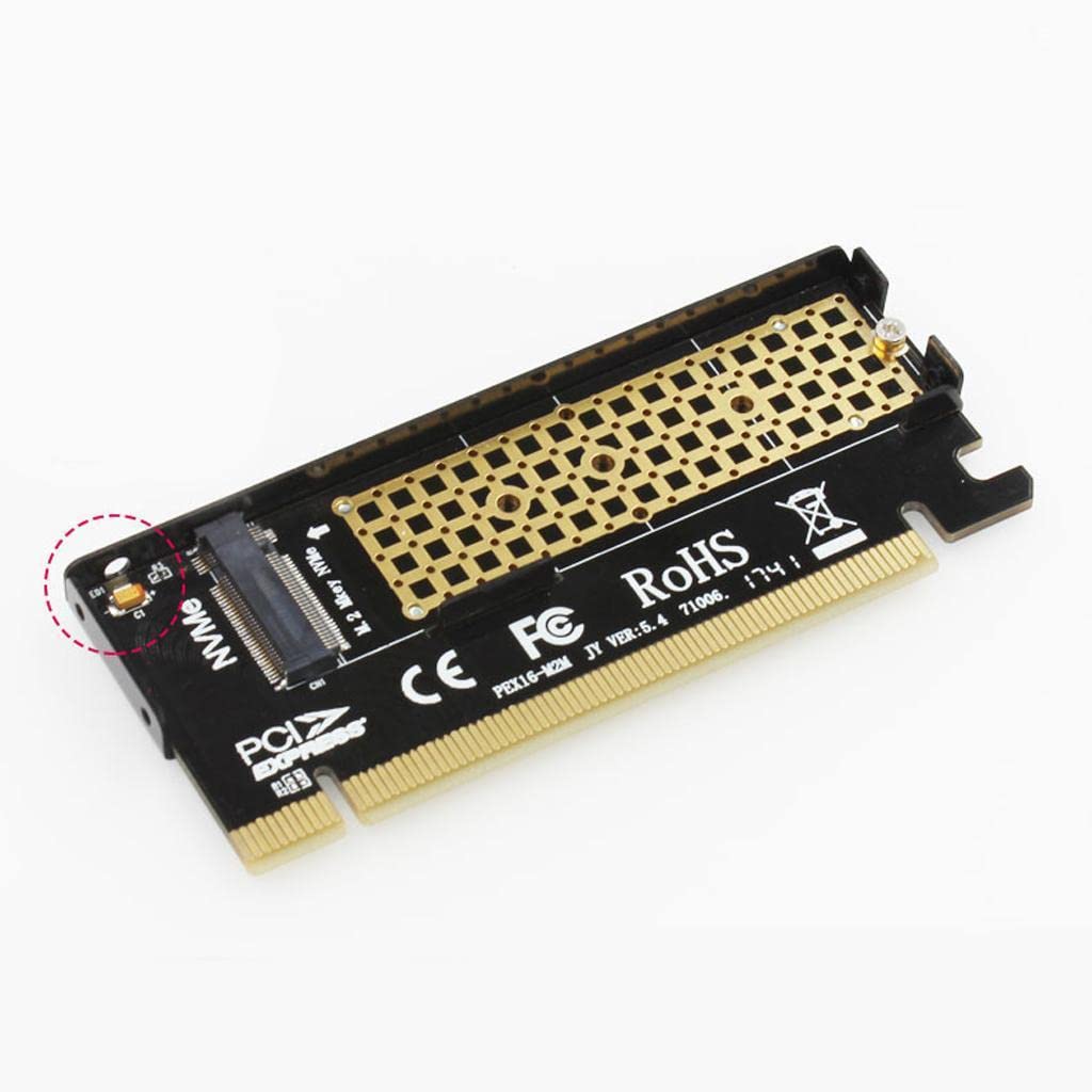 club bollywood®m.2 nvme ssd to pci-e x16 converter card full speed with case cover heatsink|||• |1pcs adapter card