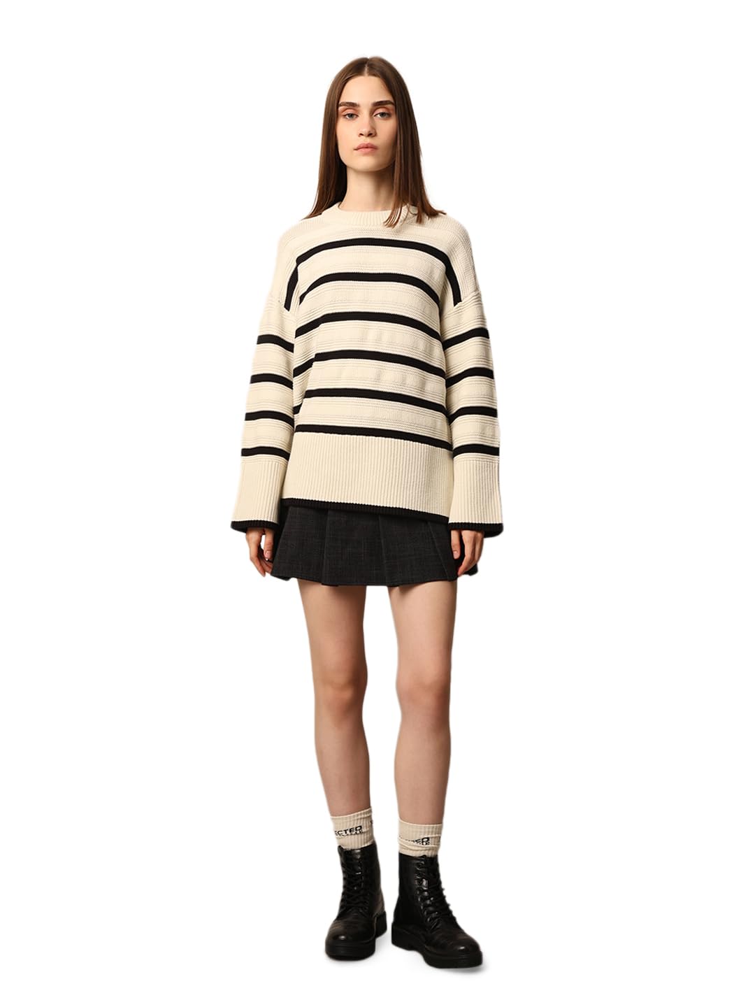 only Women's Cotton Blend Classic Pullover Sweater-picture-25