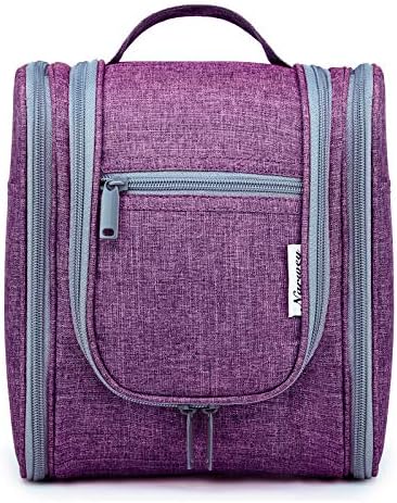 Travel Hanging Toiletry Wash Bag Makeup Cosmetic Organizer for Women Girls Kids (Black (Medium))