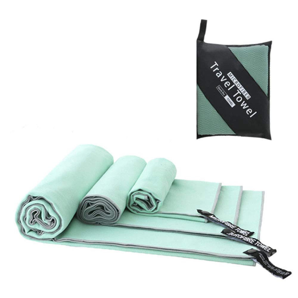 Serviettes de Gym | plage de baignade | 3 unités 60x145 cm | rouge