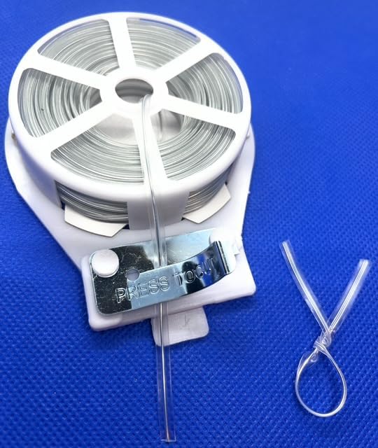65FT Clear Plastic Twist Tie Spool with Metal Cutter image 4