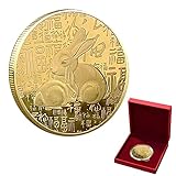 【Durchdachtes Geschenk】 2023 Chinese Zodiac Rabbit Year Coin ist einfach entworfen, um tolle Geschenke für Ihre Freunde, Familie, Nachbarn, Kollegen usw. zu machen. Ein durchdachtes Neujahrsgeschenk.