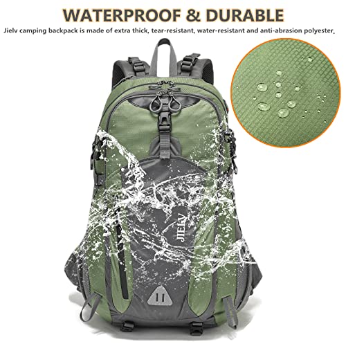 Jielv Hiking Backpack 45L Waterproof Camping Backpacks Daypack Lightweight Outdoor Sport Travel For Men Women(Green) #TOP2