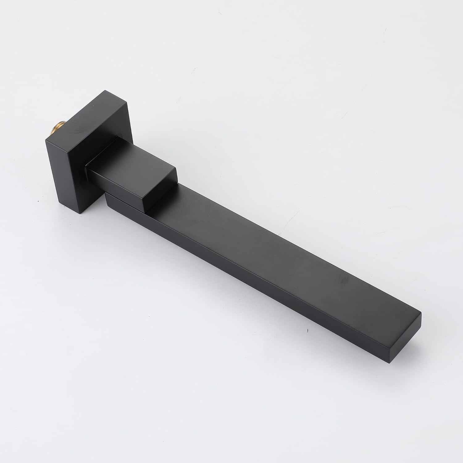 Tub Spout, Matte Black 1/2 NPT Thread Square Tub 180° Swivel Bathroom Folding Spout Bathtub Faucet Shower System Set Wall Mounted Shower Mixer Water Outlet