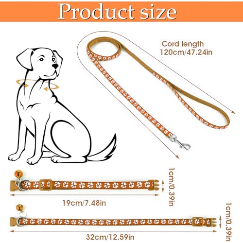 Hundehalsband und Leinen-Set, Welpenhalsband, Haustierleinen-Halsband, Halsband und Leine für Kleine und Mittelgroße Hunde, Haustierkatzenhalsband und Leine