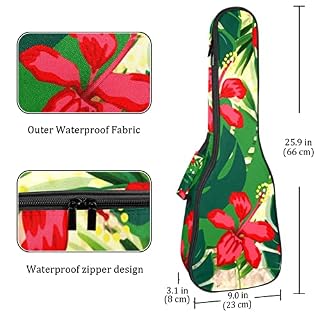 Housse pour ukulélé en porcelaine avec motif fleurs roses rouges et feuilles tropicales de 10 mm d’épaisseur… - Les Beatles, Paul McCartney, John Lennon, RIngo Starr, George Harrison Housse pour ukulélé en porcelaine avec motif fleurs roses rouges et feuilles tropicales de 10 mm d'épaisseur… – Image 4