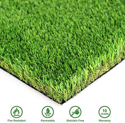 GL Artificial Grass Mats Lawn Carpet Customized Sizes, 35MM Thick Faux Grass, Synthetic Rug Indoor Outdoor Landscape 9FTX10FT(90 Square FT)
