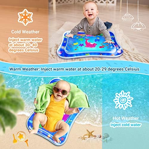 ZMLM Baby Tummy-Time Water Mat: Infant Toy Gift Activity Play Mat Inflatable Sensory Playmat Babies Belly Time Pat Indoor Small Pad for 3 6 9 Month Newborn Boy Girl Toddler Fun Game