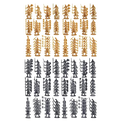 CoudarTitie 200 Pieces Toy Soldiers for Creative Play - Suitable for All Ages, Gold Black