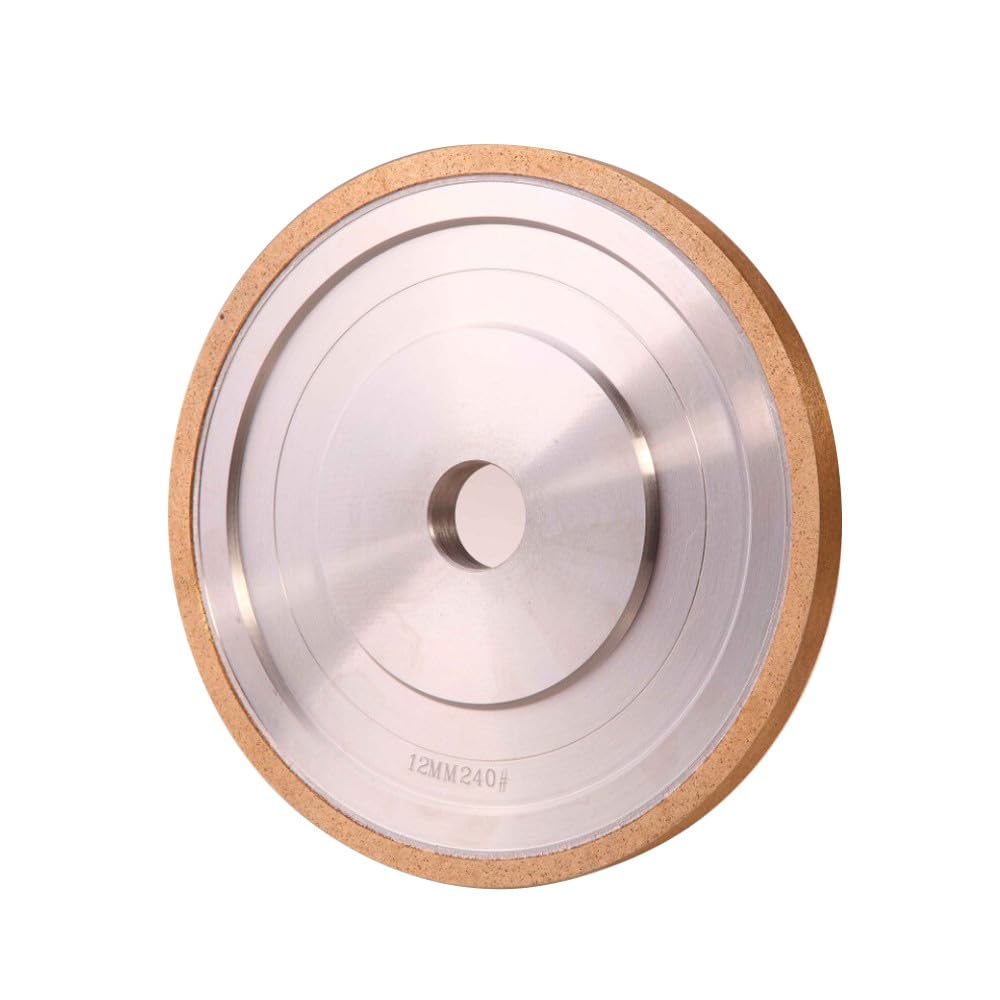 Ruedas de diamante periféricas de borde plano 150D (1a1) para rectificadora de vidrio, 150 x 25 (orificio) x 10 x 10 mm, grano 25