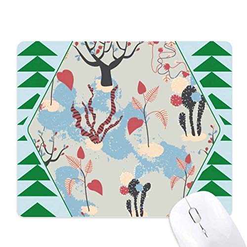 Tapis de souris arbres bleus et design pin vert pour un confort de bureau optimal