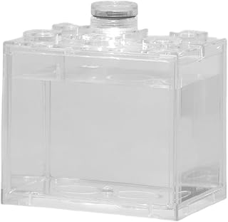 Tanque de peixes Betta transparente acessórios para tanques de criação de peixes ornamento aquário aquário para sala de estar mesa jardim peixes, claro com luz