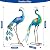 chisheen Metal Peacock Statue Garden Decor Yard Art Decoration Outdoor Sculpture,Set of 2,Housewarming Birthday for Women Mom