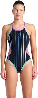 ARENA Women's One Metallic Paint Swimsuit Double Cross Back Ladies Bathing Suit