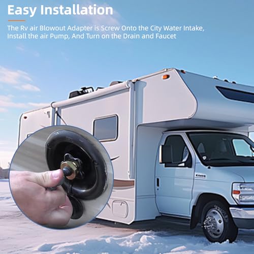Image of RV Brass Blow Out Plug for RV Antifreeze Valve, Air Hose, Gold 2-Pack | Quick Connect Plug for RV, Garden Hose,Boat,Camper and Travel Trailer