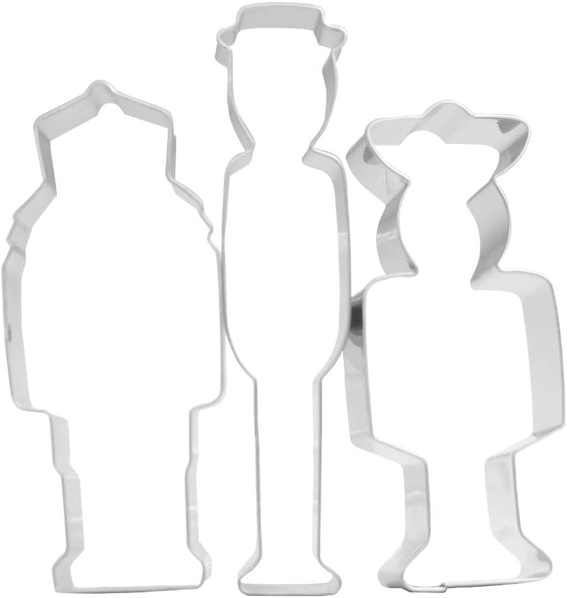 Soldier/Policeman/Sergeant Cookie Cutter Set - 3 Piece - Stainless Steel