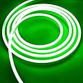 iNextStation Neon LED Strip Light Green Dimmable, 16.4ft/5m 600 LEDs DC12V IP65 Waterproof Flexible Silicone LED Neon Rope Light for Bedroom Kitchen Indoors Outdoors Decor (No Power Adapter)