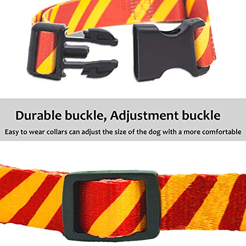 Coomour 2Pcs Halloween Dog Collar Pet Cat Puppy Wizard School Printing Adjustable Collars With Funny Leash For Pets Dogs Cats Small Medium Large (X-Large) #TOP3