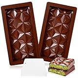 Tiefe Schokoladenriegel-Formen aus Silikon, 2 Stück, Schokoladenriegel-Formen für...