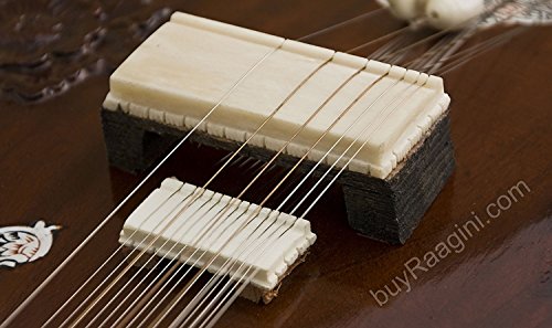 Sitar de style Ravi Shankar maharaja indien – Semi décorée avec boîte de fibre - Les Beatles, Paul McCartney, John Lennon, RIngo Starr, George Harrison Sitar de style Ravi Shankar maharaja indien – Semi décorée avec boîte de fibre – Image 8
