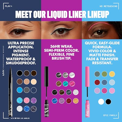 NYX PROFESSIONAL MAKEUP Epic Ink Glitz Eyeliner, Metallic, Bootcut Bling - image 9