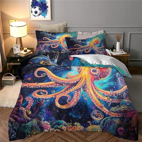 Housse de couette pieuvre hypoallergique avec fermeture éclair solide - 6