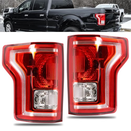 Tail Lights Compatible With 2015-2017 Ford F150 Rear Left Driver and Right Passenger Side Taillight Replace HL3Z13405D HL3Z13404D