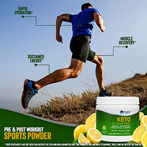 Trace Minerals | Keto Electrolyte Powder | Sugar Free, Full Spectrum | Avoid Dehydration, Muscle Cramps, For Energy And Endurance | Gluten Free, Vegan | Lemon Lime | 55 Servings #TOP5