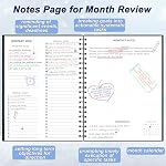 2026-2027 Monthly Planner (7.4'' x 9.6''), 18 Months Calendar Planner from Jan 2026-Jun 2027, Agenda 2026 with Pocket, 120GSM Paper, Black - Image 3