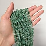 BERMRO Natural Chip Stone Beads About 200pcs Green Aventurine Stones 5-8mm Irregular Gemstone Healing Crystal Loose Rocks for Bracelet Necklace Earrings Jewelry Making(Green Aventurine)