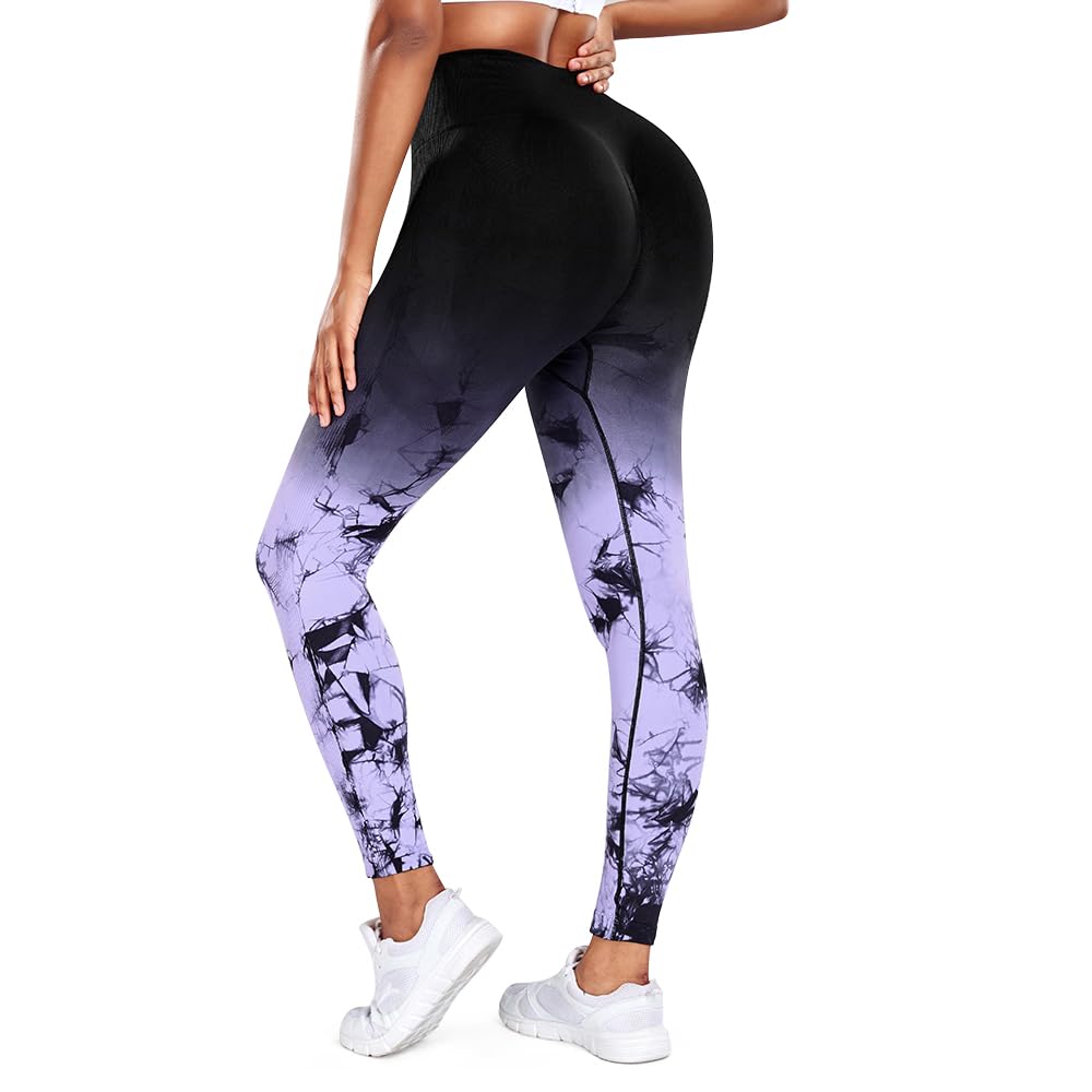 RIOJOYRuched High Waist Workout Seamless Scrunch Booty Leggings Butt Lift Athletic Leggings Tummy Control Yoga Pants