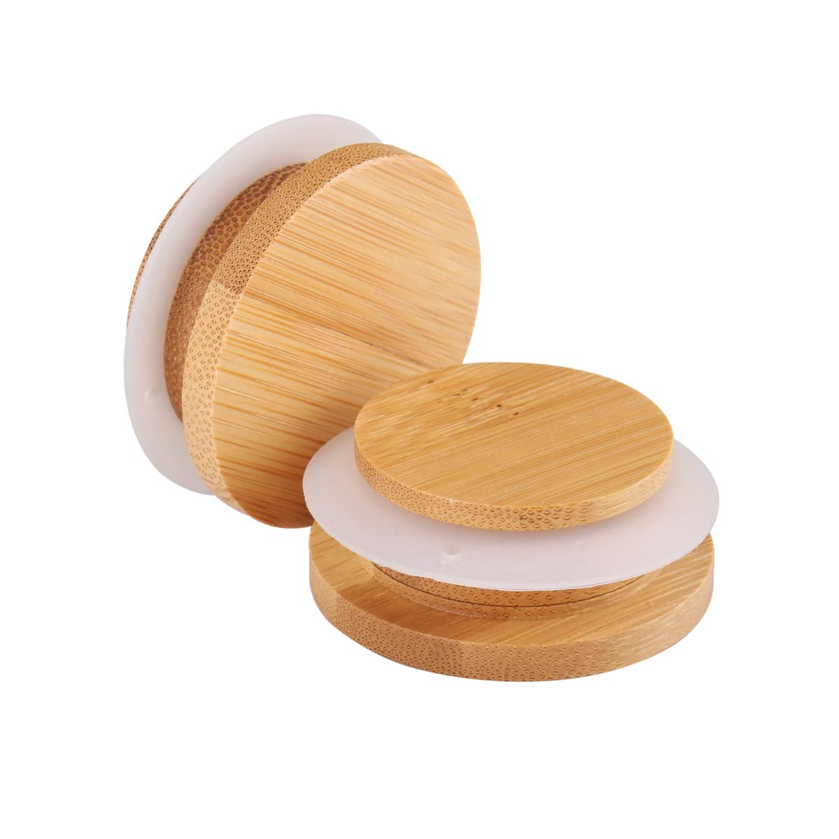 SYLALE 12 tubos de ensayo de 90ml con tapas de bambú, tarros de especias de 47x80mm, frascos de vidrio for almacenamiento, recipientes de vidrio for manualidades de boda DIY