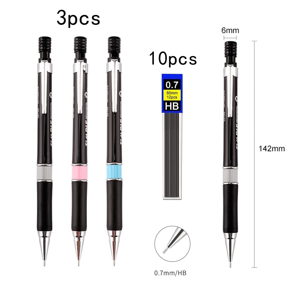 360 Stück Druckbleistift-Set – 120 Stifte, 120 Minen, 120 Radiergummis, 0,7 Mm Für Schule & Büro